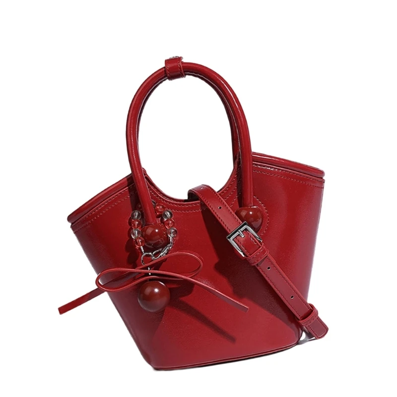 Сумка-корзина из искусственной кожи. Просторные сумки на ремне. Повседневная