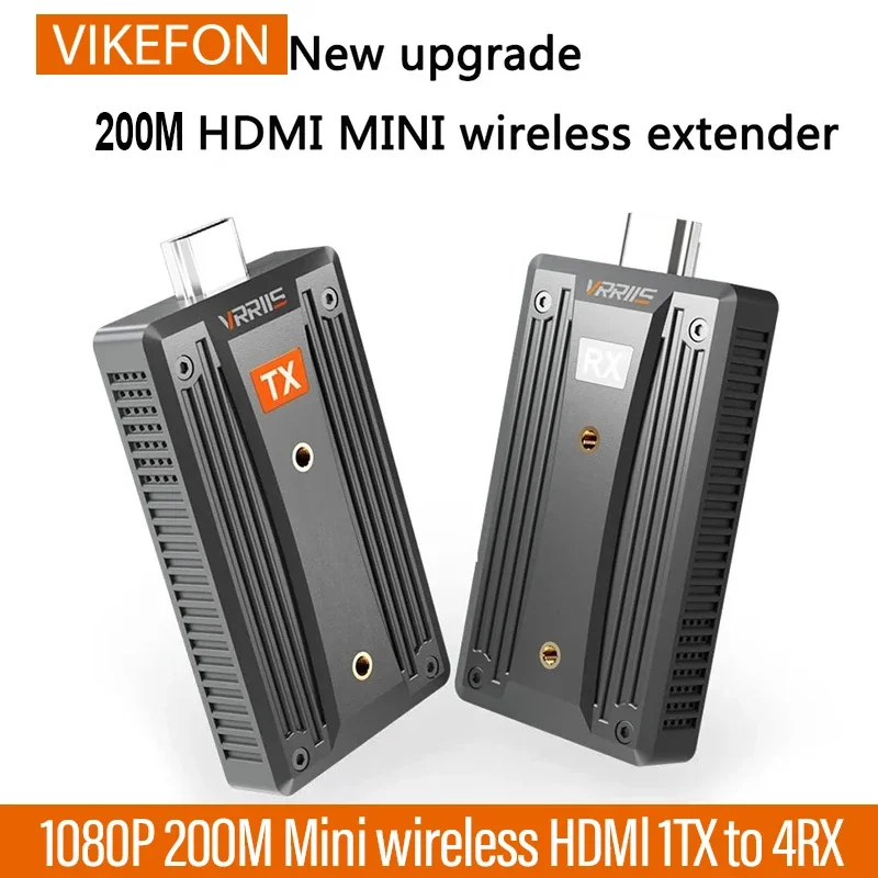 VKEFON 1080P 50M беспроводной приемник аудио и видео передатчик удлинитель Mini HDMI 1 TX-4 RX