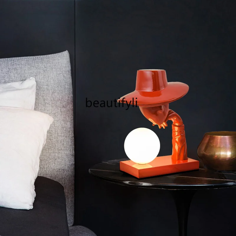 

GY Modern Creative Office Desk Surface Panel Decorative Table Lamp TV Bench for Bedroom Light Luxury Art Luminous Ornaments
