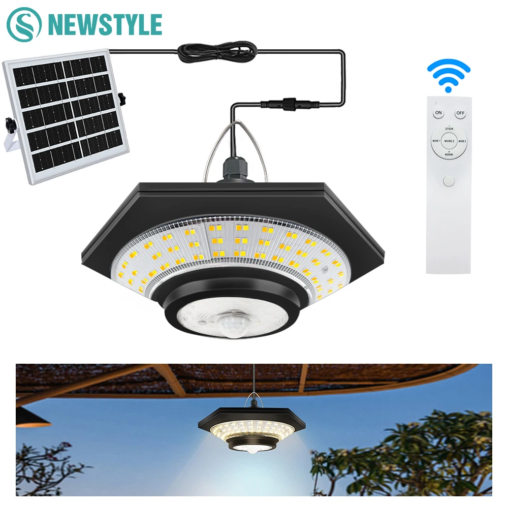

Solar Pendant Shed Lights Newstyle 228 LEDs 5 Modes
