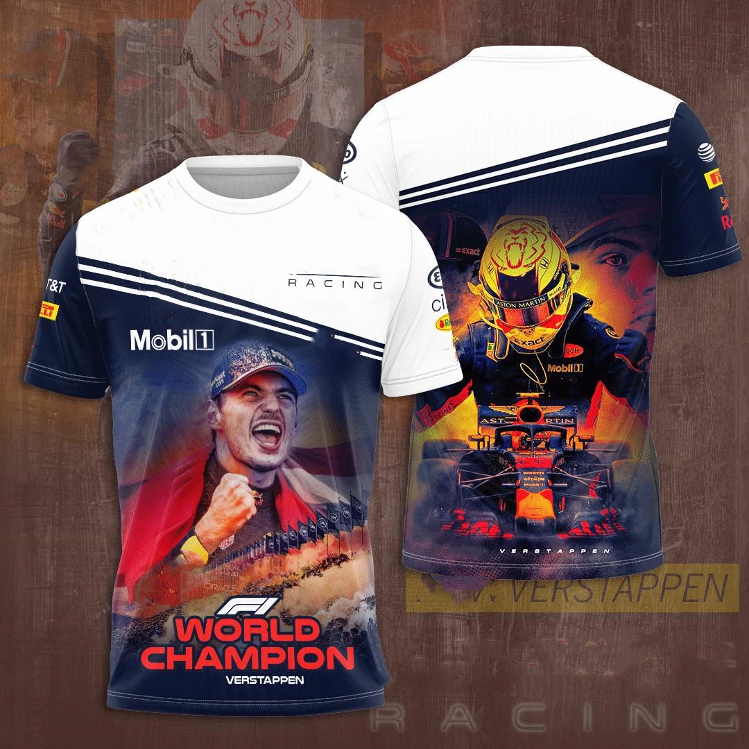 

2022 Verstappen 100-6XL men's sports tee oversized top f1 racing 3D printed graphic outdoor sports extreme sports tee