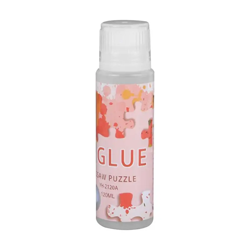 

Jigsaw Puzzle Glue Jigsaw Puzzle Glue Clear With Sponge Head 120ML Quick Drying Water-Soluble Puzzle Glue For Jigsaw Frame