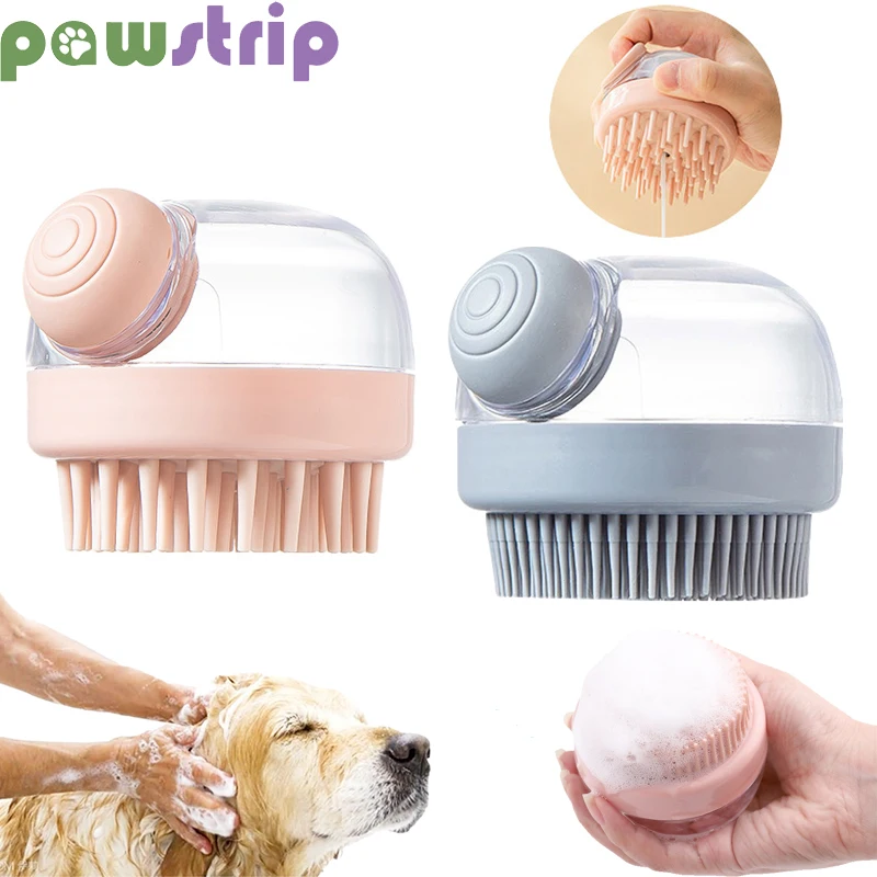 

Soft Silicone Dog Brush Shampoo Massager Bath Brush for Dogs Cats Multifunction Puppy Cleaning Grooming Comb Pet Supplies