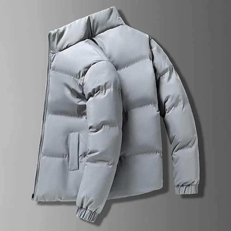 Пуховое хлопковое пальто больших размеров с воротником-стойкой куртка-пуховик