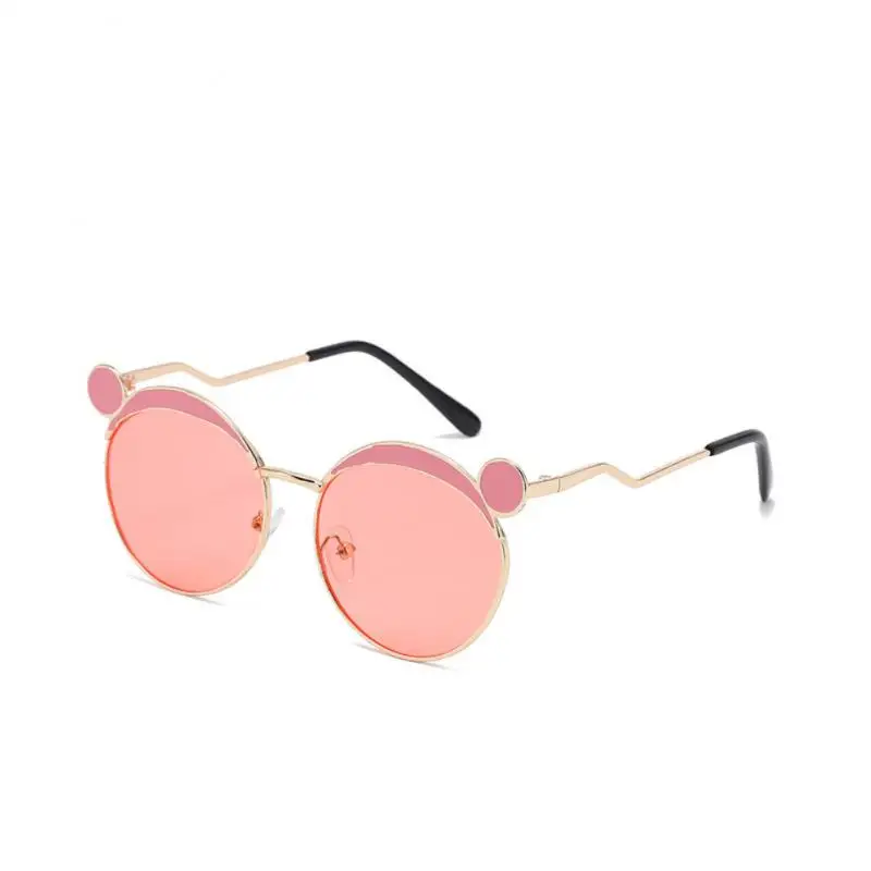 

Newest Creative Sunglasses Fashion Cute Panda Children Sun Glasses Personality Funny Goggles Metal Round Frame Glasses