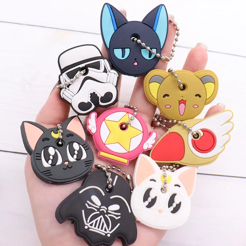 1 шт. ПВХ Симпатичные животные панда собака Чи Кот мышь Модель ключ крышка модный