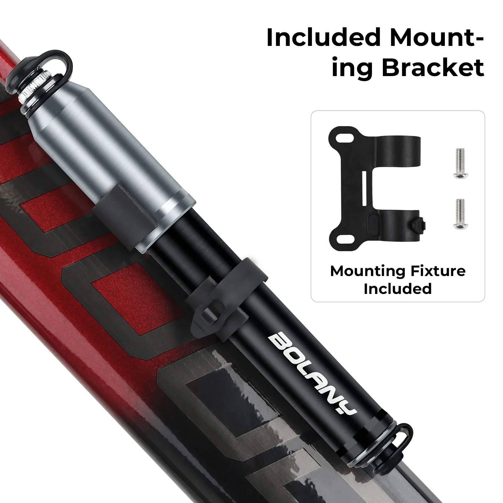 Мини-велосипедный воздушный насос BOLANY 160 фунтов на квадратный дюйм скрытый шланг
