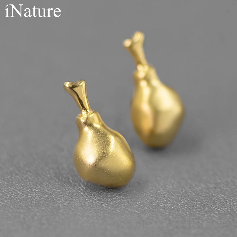 

INATURE личность 925 пробы серебро забавные голень, серьги со шпилькой, для Для женщин Мужчины ювелирные изделия