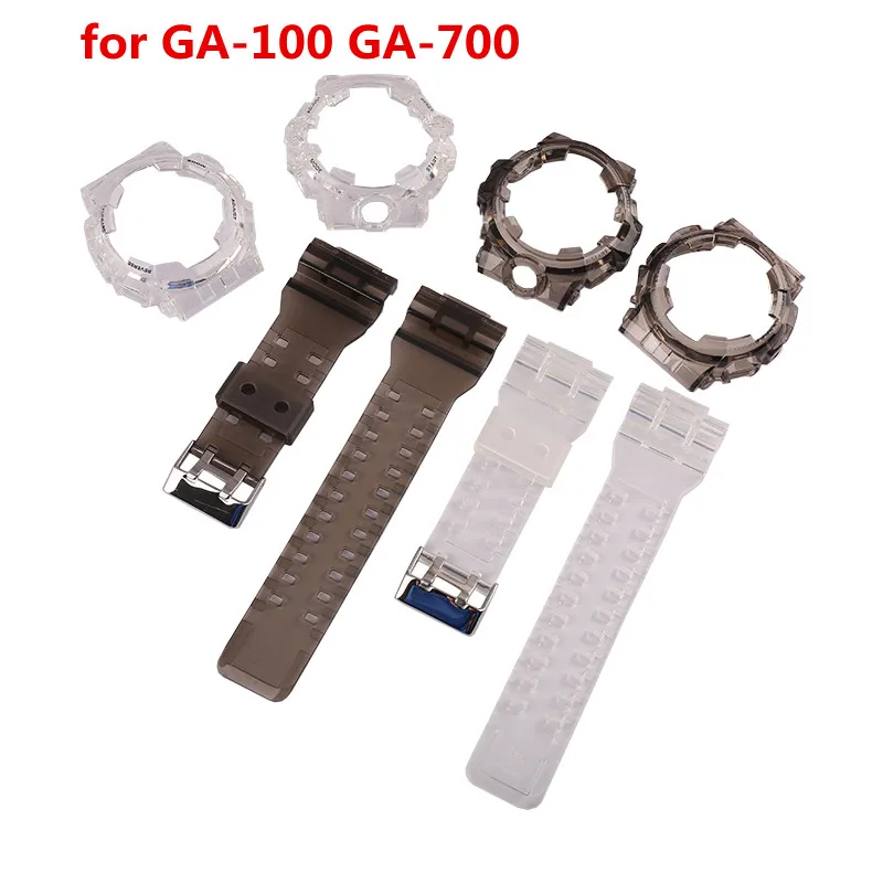 Watch accessories for CASIO G-Shock GA 700  GAX GLS GA GD100 110 120 140 series unisex resin clear strap case