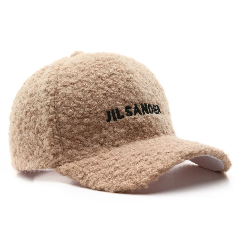 Модные женские бейсболки в стиле ретро осенне-зимняя плюшевая Кепка с вышивкой