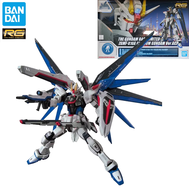 Bandai Подлинная модель Gundam, гаражный набор RG серии 1/100, основание GUNDAM ограниченная ZGMF-X10A стандартная фигурка GCP, аниме игрушка