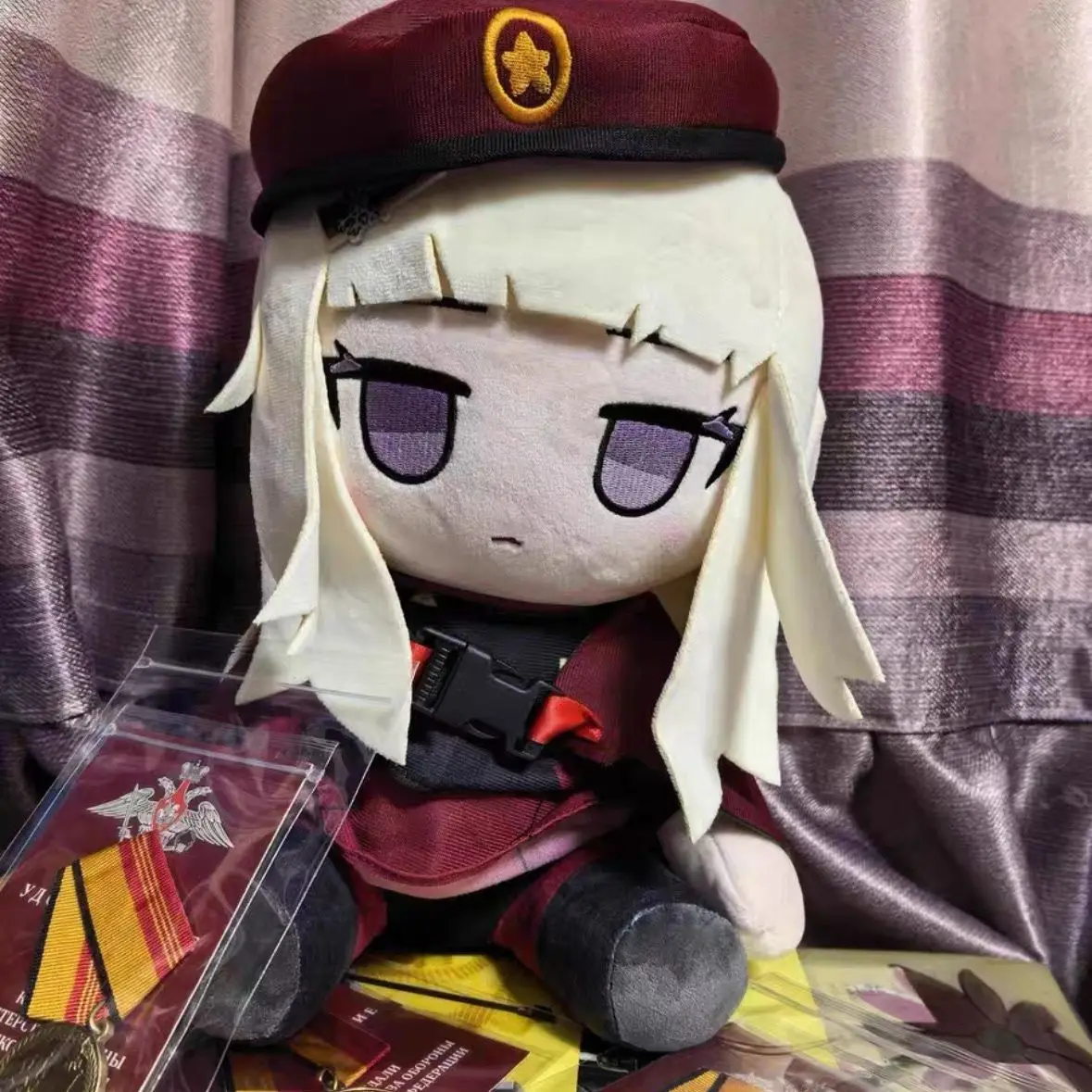 Фото Плюшевая фигурка-талисман Girls Frontline AK74M, 30 см, для переодевания, милая, пушистая, хлопковая подушка-обнимашка, подарки на день рождения №2