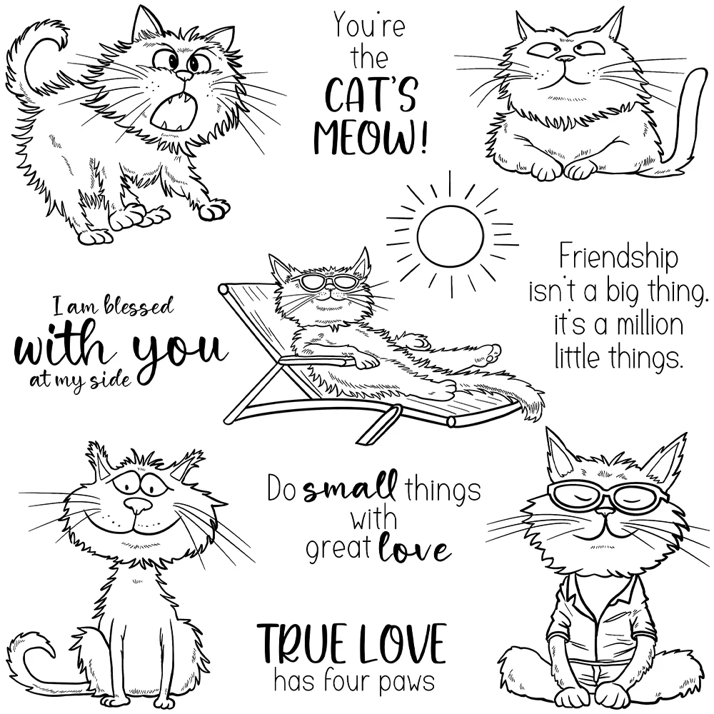 Забавные штампы для вырезания домашних животных и кошек прозрачные