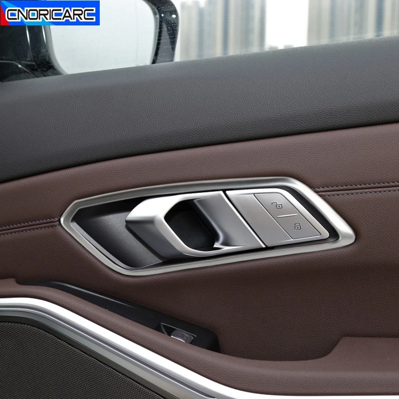 

Car Styling Inner Door Handle Frame Decoration Sticker Trim For BMW 3 Series G20 G28 2020 LHD Modified Accessories