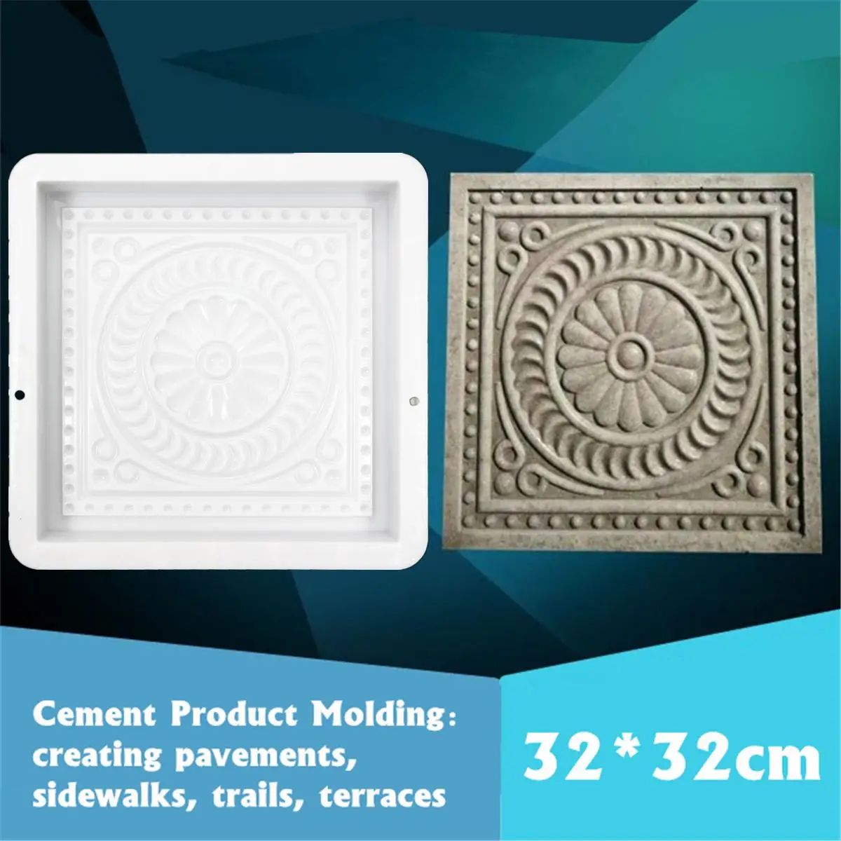 

Цементная антикварная форма для кирпича, квадратная, Садовая, Настенная форма, форма для кирпича, 3D резьба, противоскользящая, бетонная, пла...