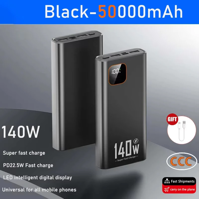 Фото ONEPLUS 120 Вт Power Bank 200000 мАч Высокая емкость Портативное зарядное устройство для быстрой зарядки запасного аккумулятора для iPhone Samsung Huawei 2026 Лидер продаж №3
