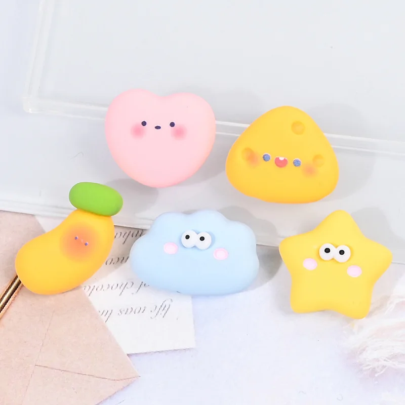 

10pcs Cartoon Kawaii Resin Cloud Stars Scrapbooking Embellishment Accessories Craft Supplies Diy Flatback Planar Cabochon Charms