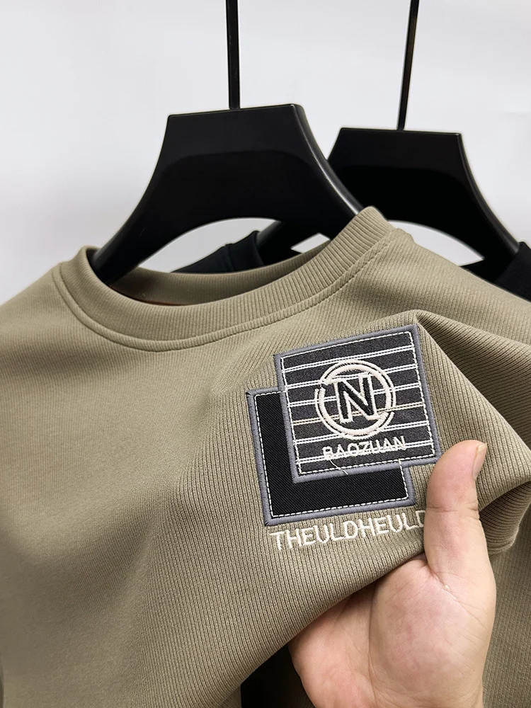 Мужская Универсальная футболка с круглым вырезом и длинными рукавами