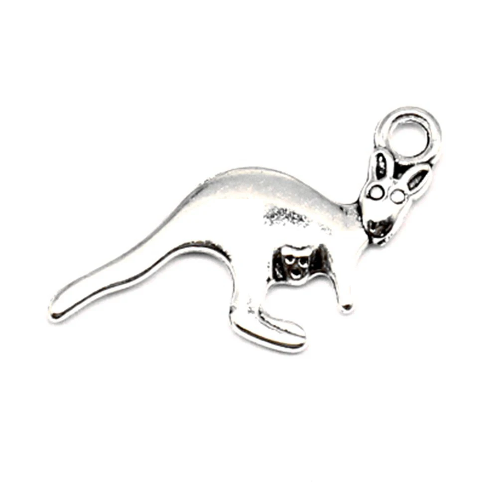

100pcs Wholesale Jewelry Lots Kangaroo Charms Pendant Supplies For Jewelry Materials 16x25mm