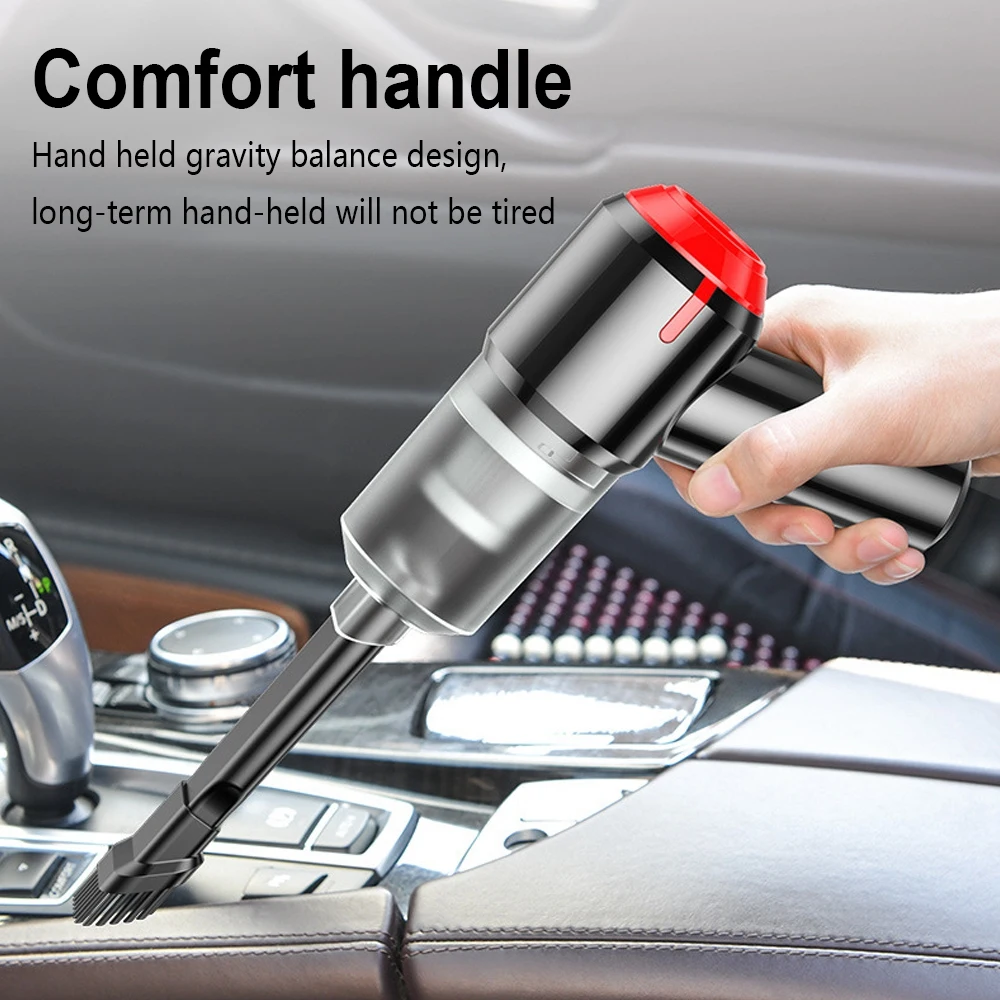 

3-IN-1 Cordless Handheld Vacuum Cleaner Dust Blower Wireless Compressed Air Duster 9000Pa Car Home Computer Keyboard Cleaning
