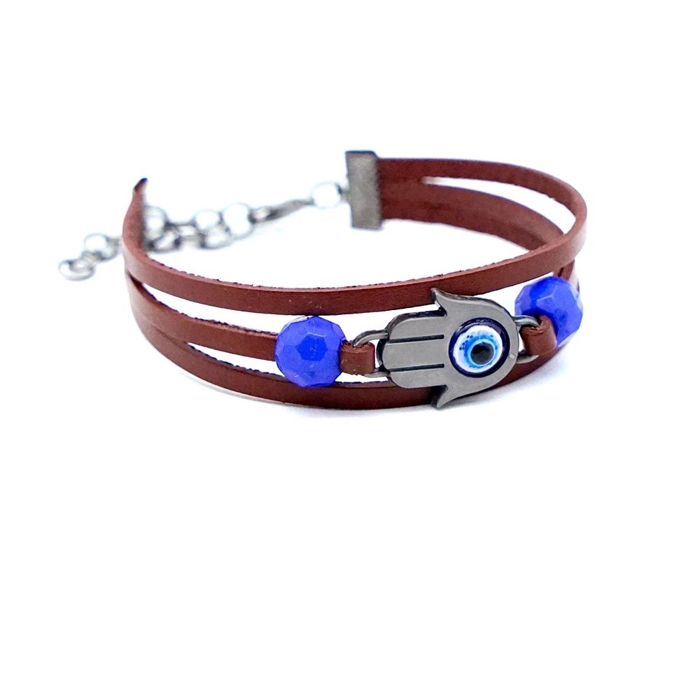 

The Last Of Us Leather Bracelets for Women Man Ellie Dina Hamsa Evil Eye Charm Bangle Game Jewelry Pulseras Accessories Gift