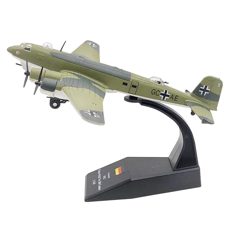 

1/144 Scale Focke-Wulf Fw200 Condor Patrol Plane Diecast Metal Aircraft Ornament Model Boy Children Collection Birthday Toy Gift