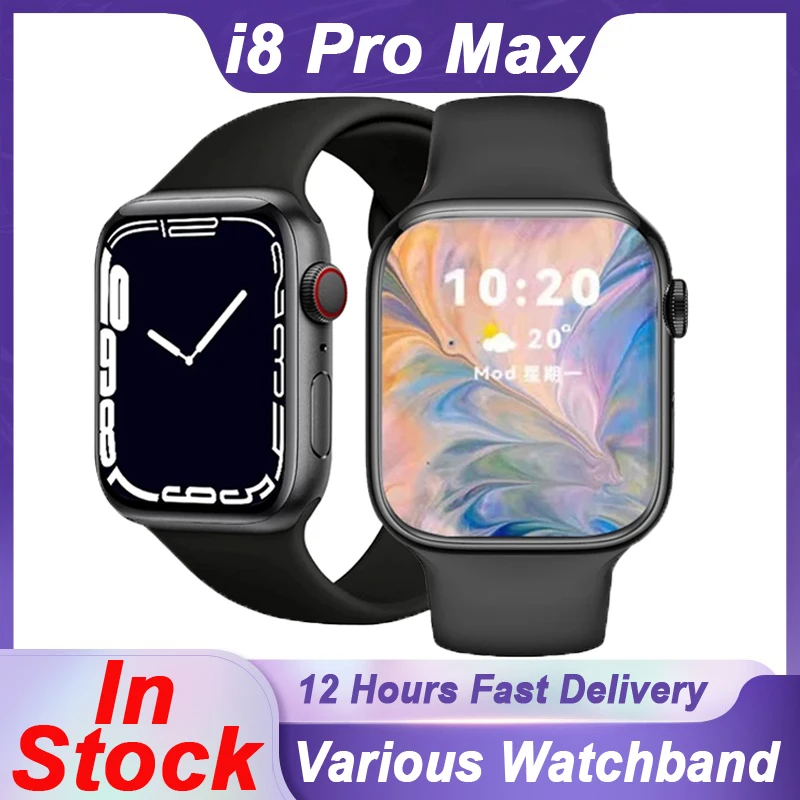 

2023 New i8 Pro Max Smartwatch Bluetooth Call Sport Fitness Free Shipping Watchband Series 8 Men Women Smart Watch PK i7 Pro Max