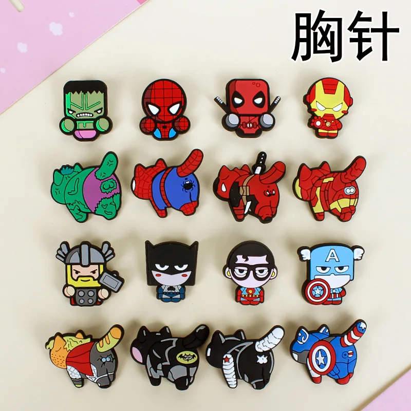 

Marvel Spiderman Iron Man Hulk Avengers Enamel Lapel Pin Badge Pins Clothes Backpack Decoration Jewelry Accessories for Kid Gift
