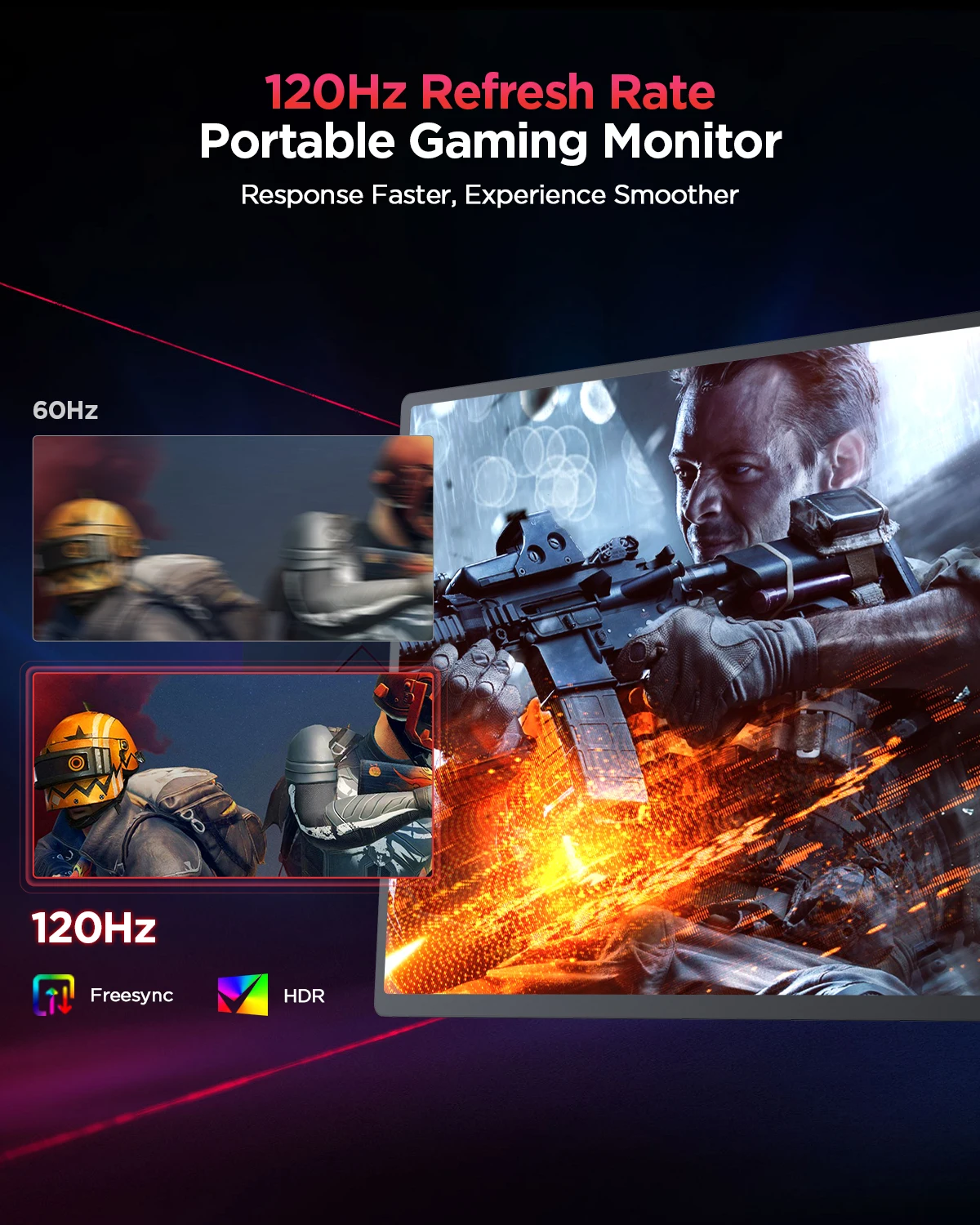 Фото 16-дюймовый Компьютерный дисплей UPERFECT 2560 × 1600 QHD 2K IPS экран USB C игровой монитор с Type-C Mini HDMI для ноутбука ПК MAC Phone №3
