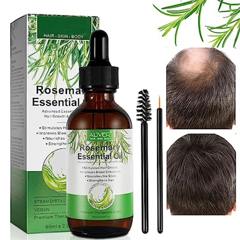 

Rosemary Essential Hair Care Oil For Hair Growth Skin Care Improve Hair Loss Nourishes Scalp Strengthens Hair Growth Oil 60ml