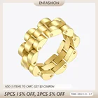 Женское кольцо для наручных часов ENFASHION, кольцо золотого цвета в стиле хип-хоп из нержавеющей стали, подарок, 2020, Модная бижутерия, R204076