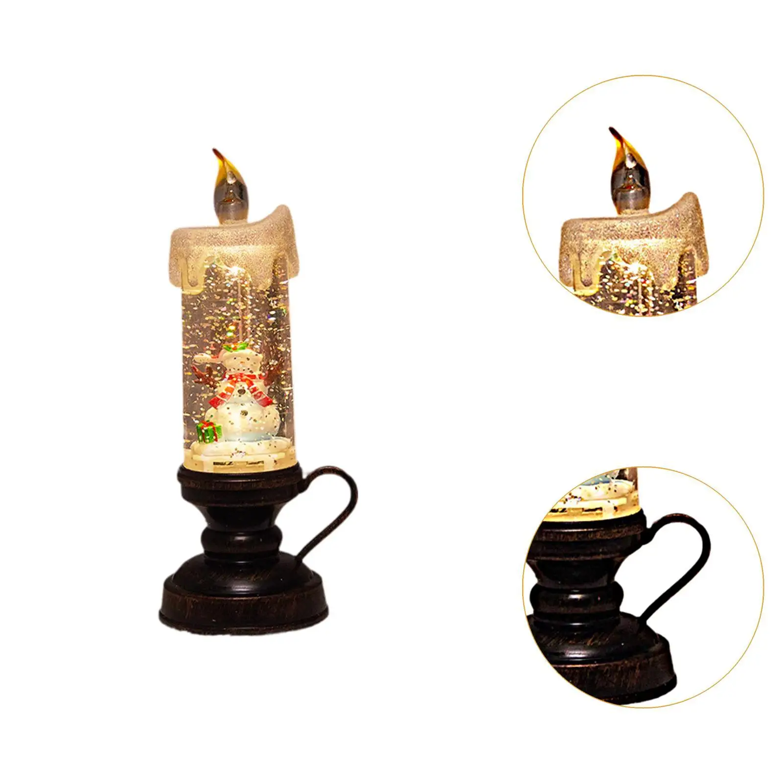 Рождественский снежный шар свеча домашний декор вращающиеся декоративные