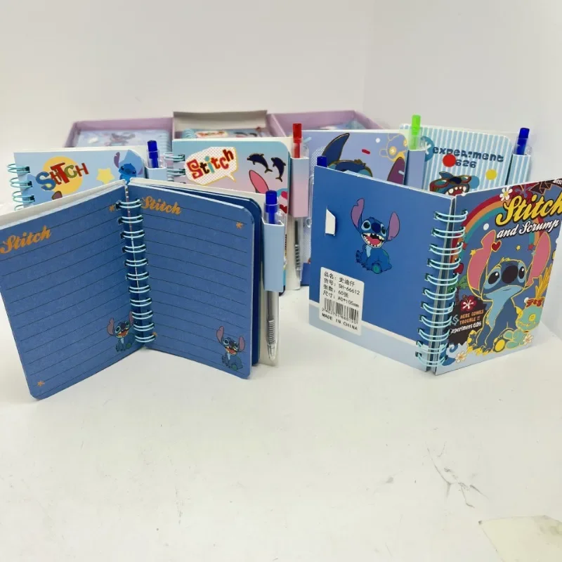 Блокнот Disney Stitch милый мультфильм аниме книга на катушке для заметок детские