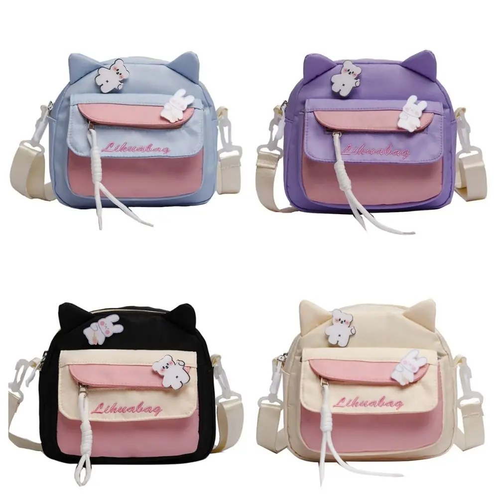 Забавная мультяшная сумка через плечо с котом кавайный креативный значок на