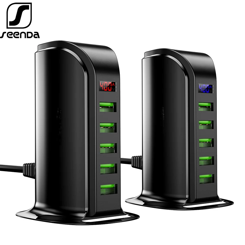 

SeenDa 5V4A 5 Port USB Wall Charger Charging Station for Multiple Electronics USB Charging Station for Phones Tablets Desktop