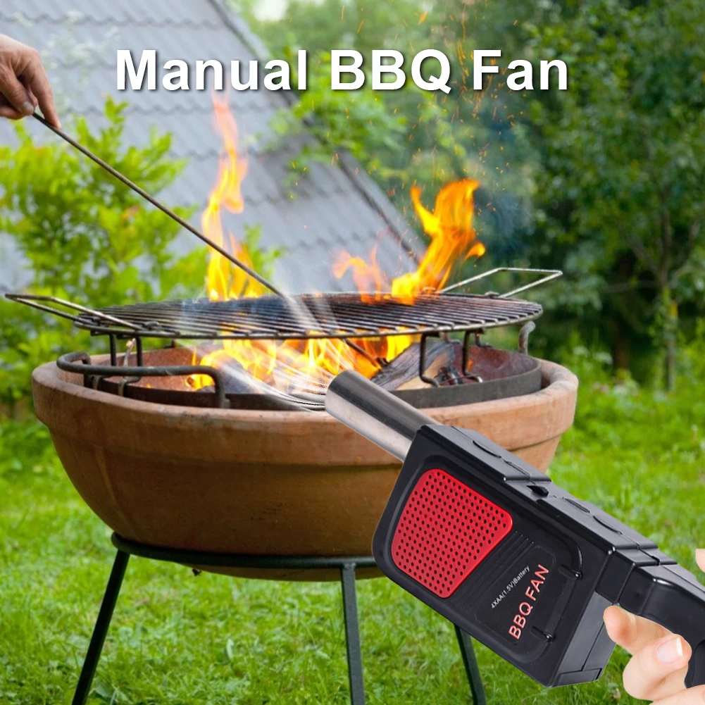 

Handheld Electricity BBQ Fan Portable Cooking Fan for Outdoor BBQ Picnic Air Blower Cooking Stove Tool