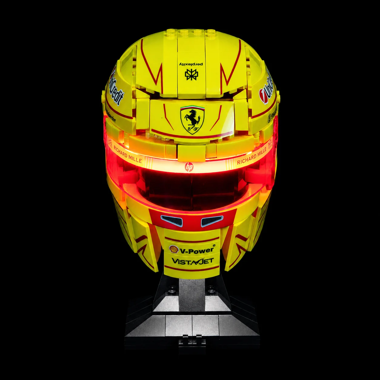 Фото Светодиодный светильник MAXCXT для LEGO 43022-Ferrari HP Lewis Hamilton Helmet, декоративная лампа для самостоятельной сборки, не включает в себя набор строительных блоков LEGO ﻿ №2