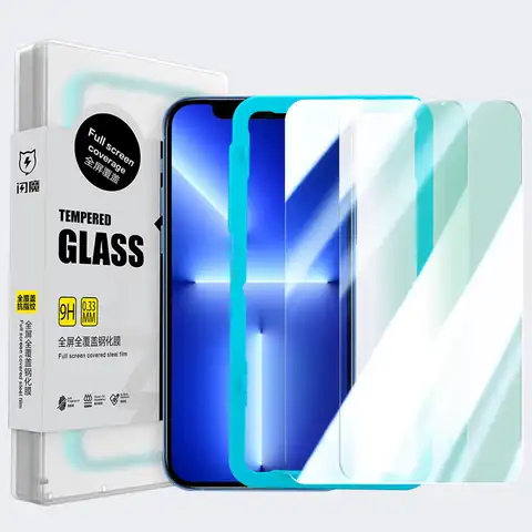 Зеленое стекло SmartDevil для iPhone 13, 11, 12 Mini, X, XS Pro Max, защита экрана от отпечатков пальцев для Apple 6 S, 7, 8 Plus, XR, SE2020