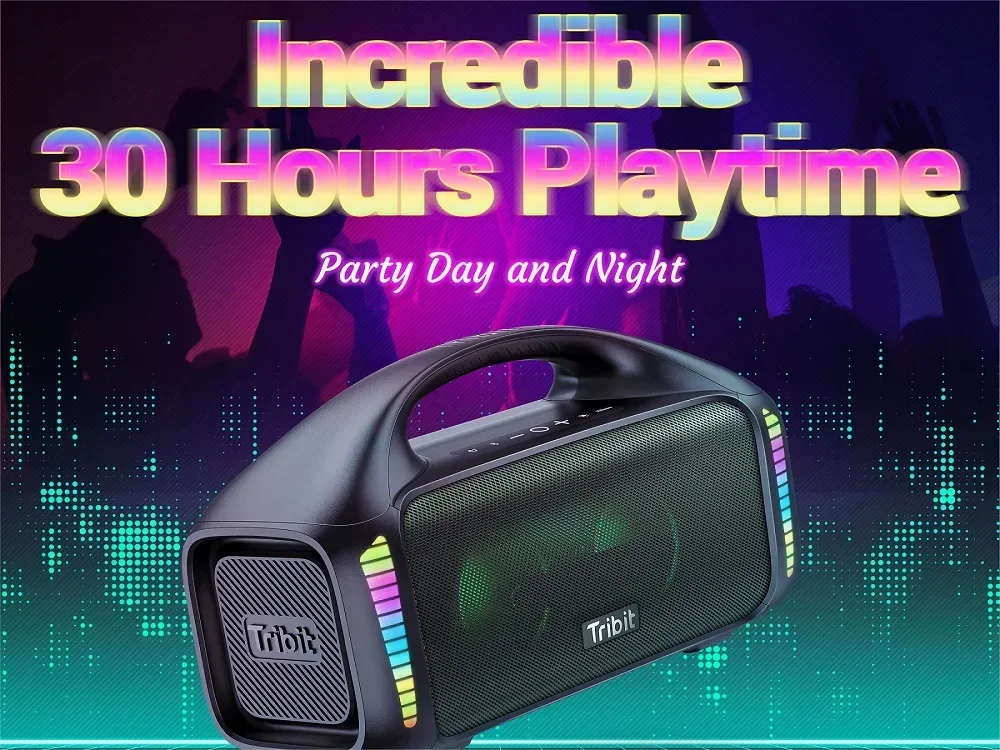 Аудиодинамик Tribit Stormbox Blast Party Xbass Водонепроницаемый громкий стереозвук