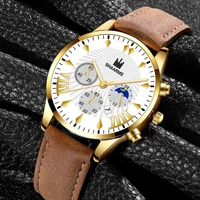 mens fashion simple business casual watch quartz wrist watch leather strap wristwatch minimalist casual clock men relogio
