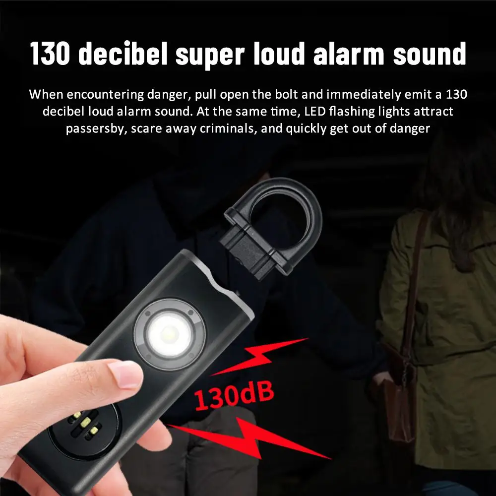 

With 130db 4.2v Self Defense Alarm Personal Self-defense New Screaming Intelligent Alarm For Womens Field Safety Alarm Durable