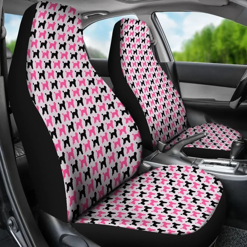 

Pink Poodle Dog Design Printed Car Seat Covers