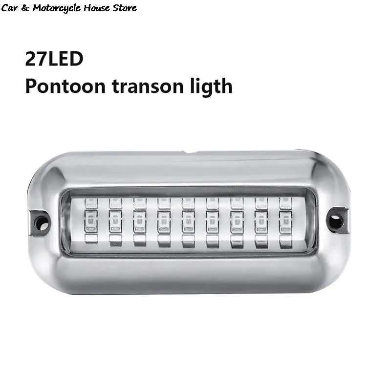 

Stainless Steel Waterproof Light IP68 27LED 12V Transom Light Underwater Pontoon Marine Ship Boat Accessories