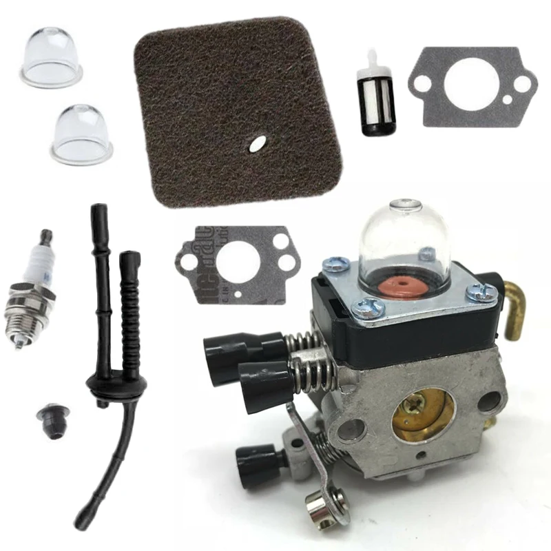 

Carburetor Kit For Stihl FC 55 75 85 FS 38 45 45C 45L 46 46C 55 55R 55RC 55T 75 80 85 HL 45 45Z 45DZ 75 HT 70 75 KM 55 55C 55R