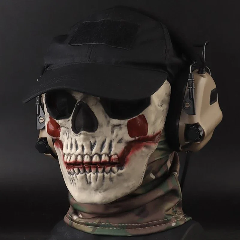 Балаклава с призраком для Хэллоуина и косплея удобная Лыжная маска-скелет