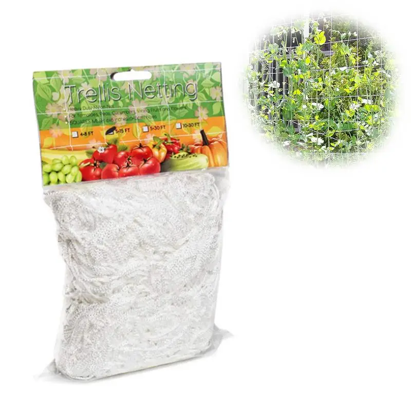 

Garden Trellis Netting Heavy-duty Polyester Plant Trellis Netting Vine Climbing Hydroponics Square Mesh Net