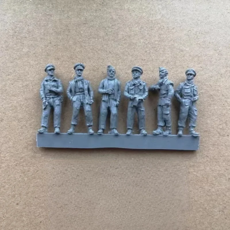 

Масштаб 1/72, строительный комплект, офицер Второй мировой войны, 6 человек, микро-сцена, разборная и Неокрашенная игрушка «сделай сам»