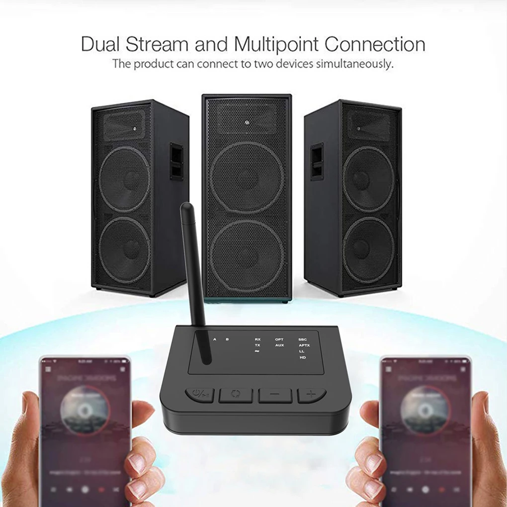 

Передатчик Bluetooth V5 0 Цифровой оптический волоконный HD TX RX отключение приемник 80 м музыкальный адаптер ТВ наушники