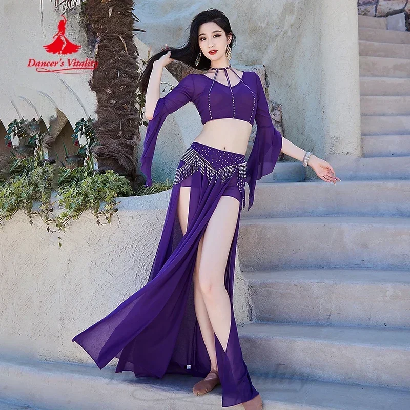 Одежда для практики танца живота легкий роскошный комплект выступлений с