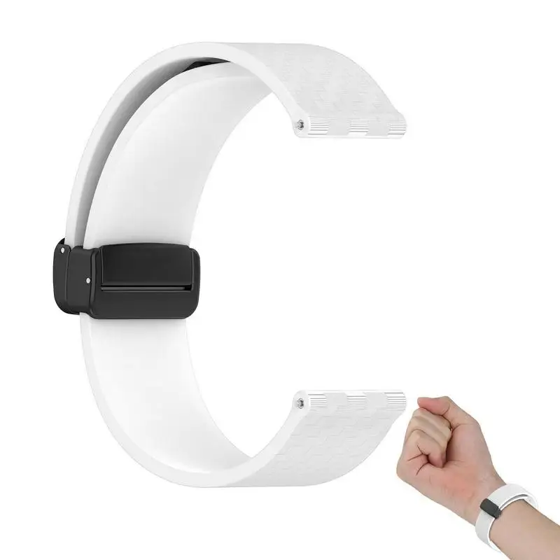 

Magnetic Bands For Watch 20mm Waterproof Silicone Magnetic Watch Bands Soft Silicone Magnetic Buckle Sport Replacement Straps